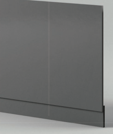 KDK 100% Waterproof Pvc Bath Front Panel 1800mm Dark Grey